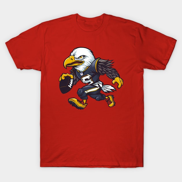 Bald Eagle American Football T-Shirt by Wintrly